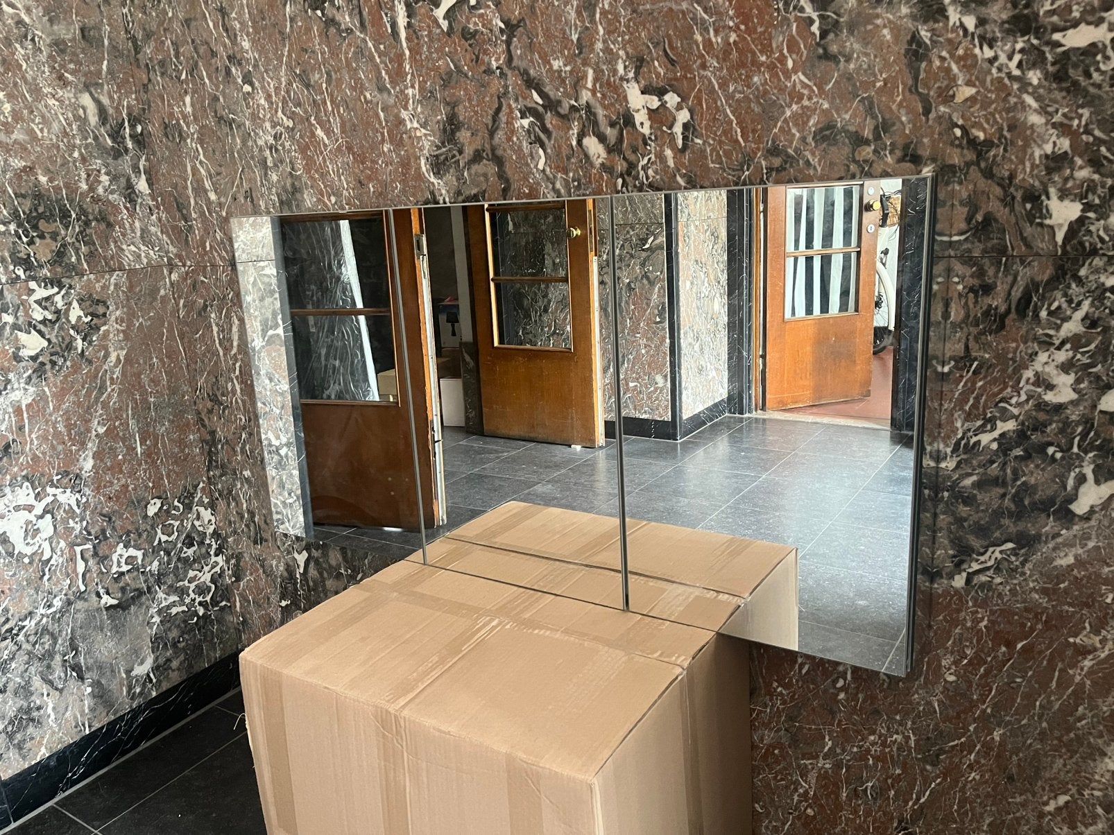 Badkamer spiegelkast 120cm Nieuw, Ophalen, Spiegelkast, 100 tot 150 cm, Nieuw