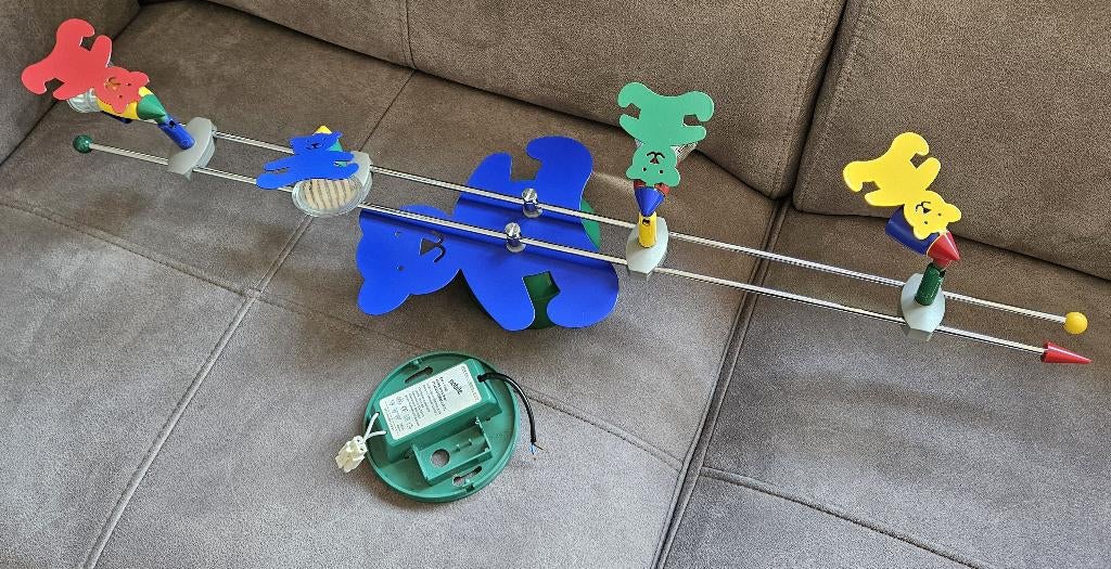 Plafondlamp voor kinderen met gekleurde beertjes, Ophalen of Verzenden, Gebruikt