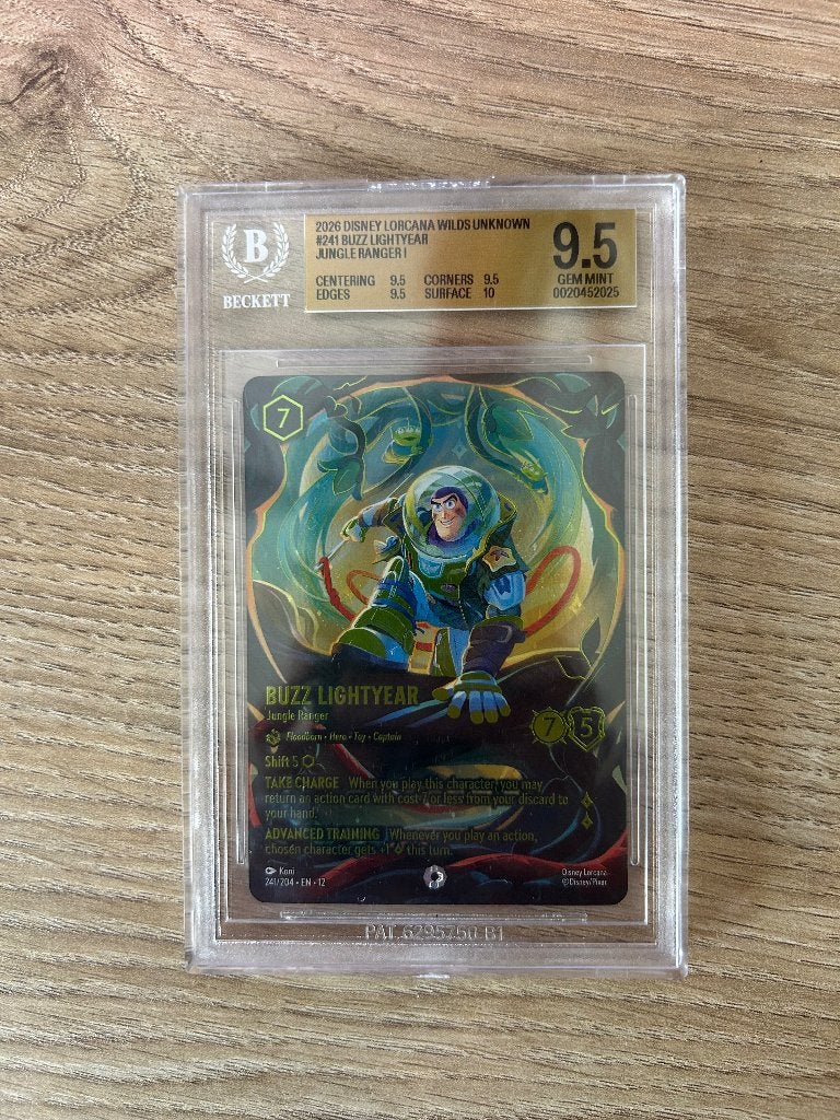 Lorcana Buzz Lightyear Jungle Ranger #241/204 BGS 9.5, Verzamelen, Ophalen, Nieuw, Speelkaart(en)