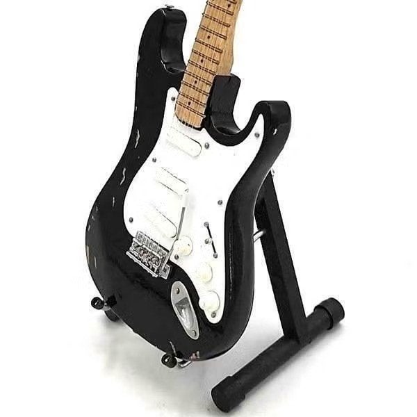 Miniatuurreplica Fender Stratocaster Blackie gitaar Clapton, Muziek en Instrumenten, Ophalen of Verzenden, Nieuw, Akoestische gitaar
