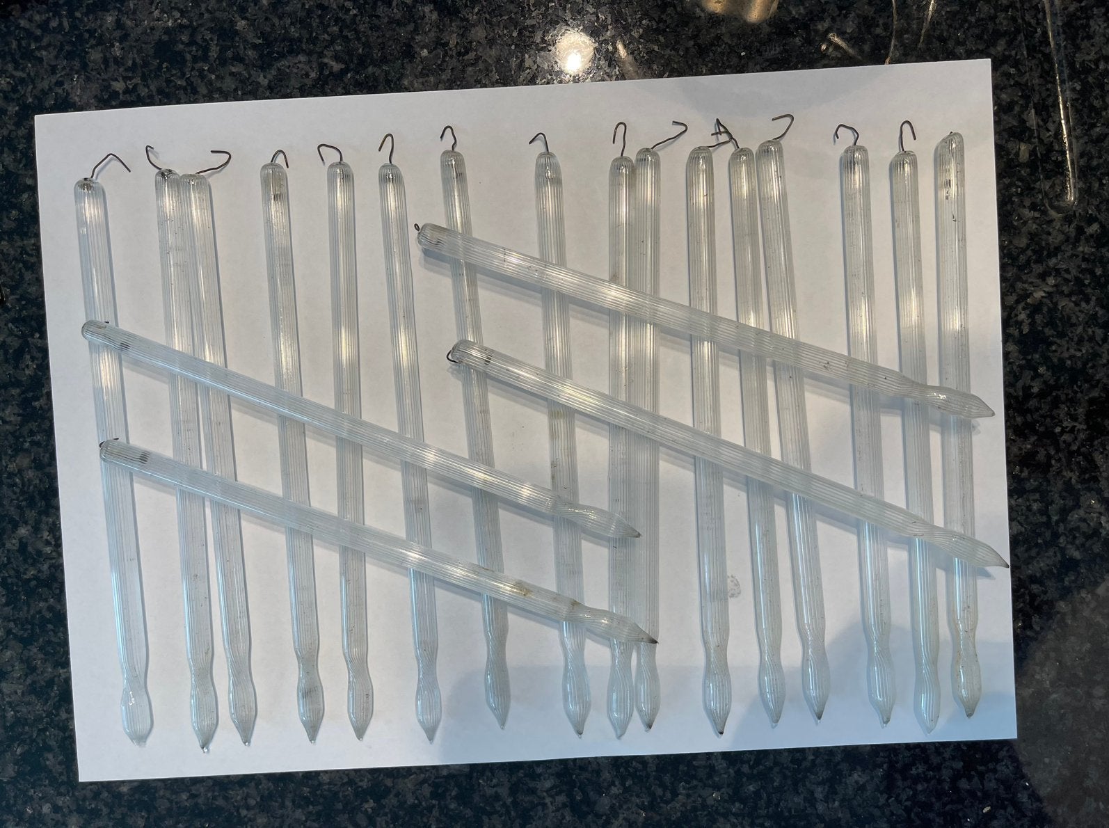 Unieke Antieke Kroonluchterpegels (18 cm), Huis en Inrichting, Ophalen of Verzenden, Zo goed als nieuw