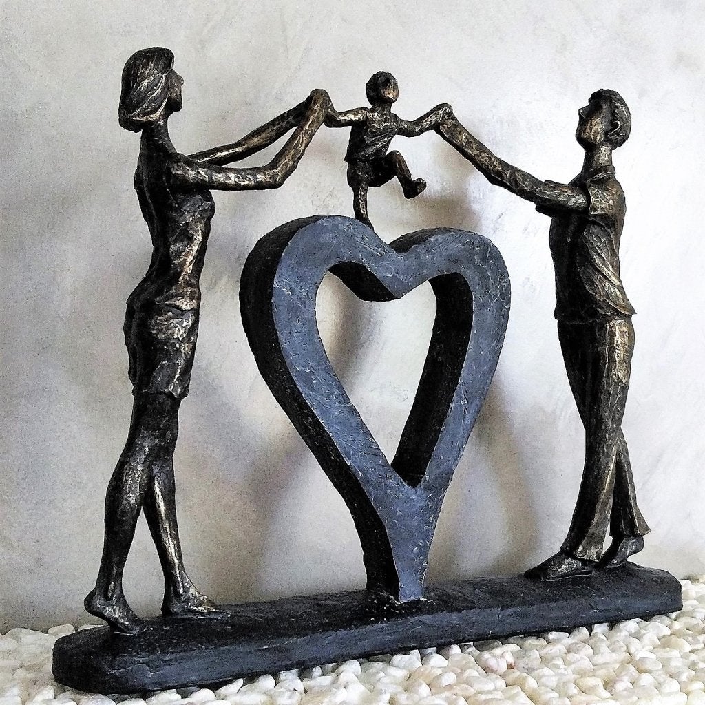 Familiebeelden in brons en polystone (nieuw), Antiek en Kunst
