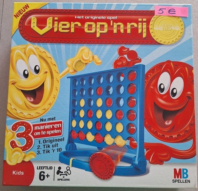 gezelschapsspel Vier op een rij, Enlèvement ou Envoi, Comme neuf, MB spellen