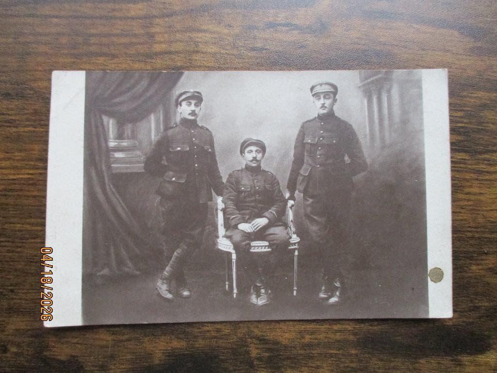 PK WW1 Studio Photo : Soldats belges, Envoi