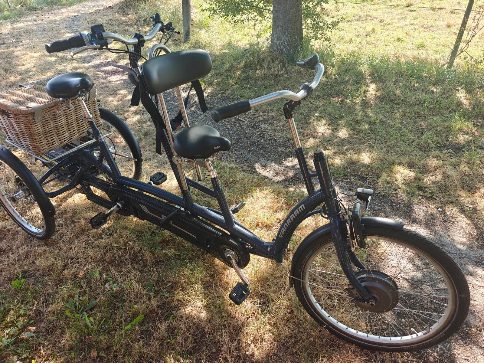 Van Raam Twinny Plus duofiets besturing achter, Ophalen