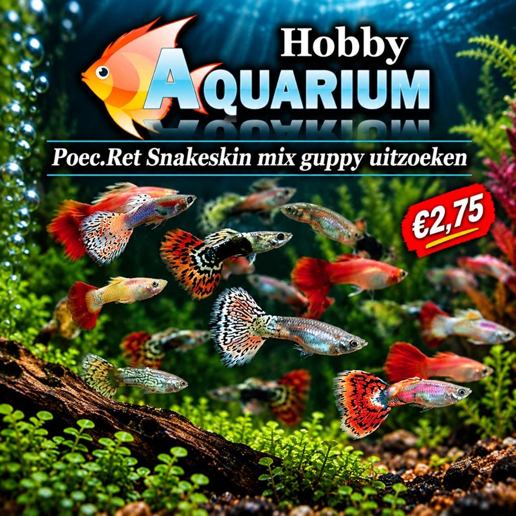 Hobbyaquarium Poec Ret Snakeskin guppen Mix uitzoeken, Vis, Zoetwatervis, Schoolvis