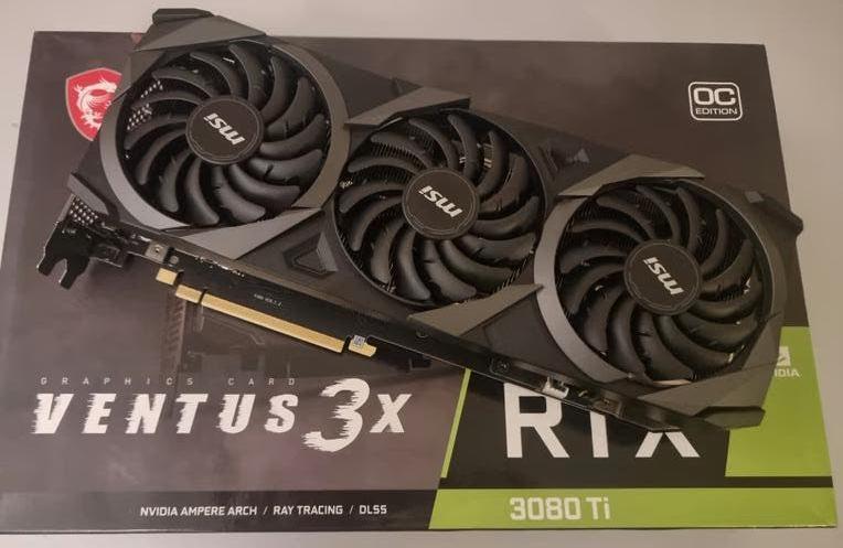 MSI GeForce RTX 3080 Ti VENTUS 3X 12G, Computers en Software, Videokaarten, GDDR6, PCI-Express 4, Ophalen of Verzenden, Zo goed als nieuw