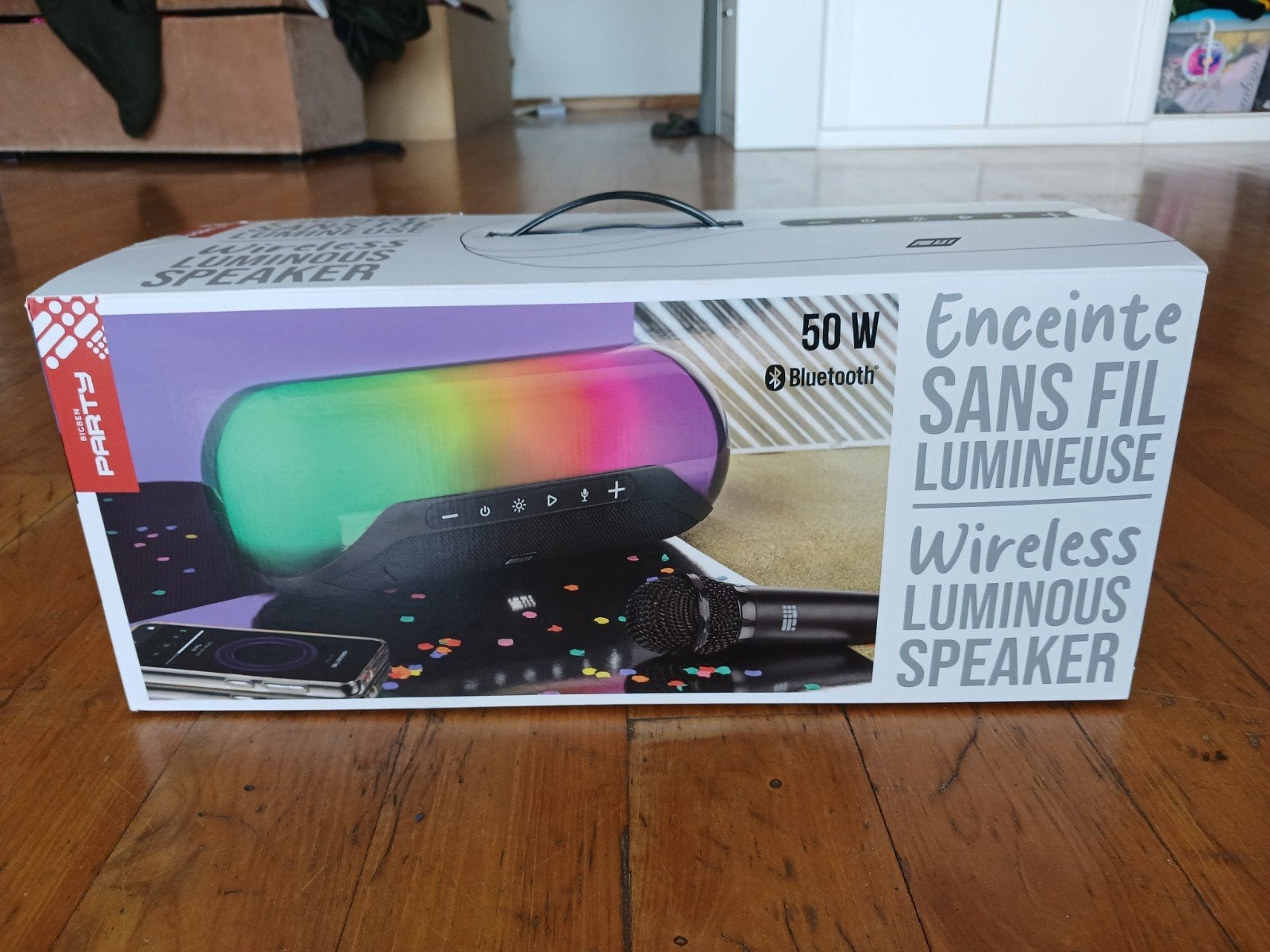draadloze speaker met microon, Audio, Tv en Foto, Luidsprekerboxen, Ophalen, Zo goed als nieuw, Draagbare speaker, Bluetooth