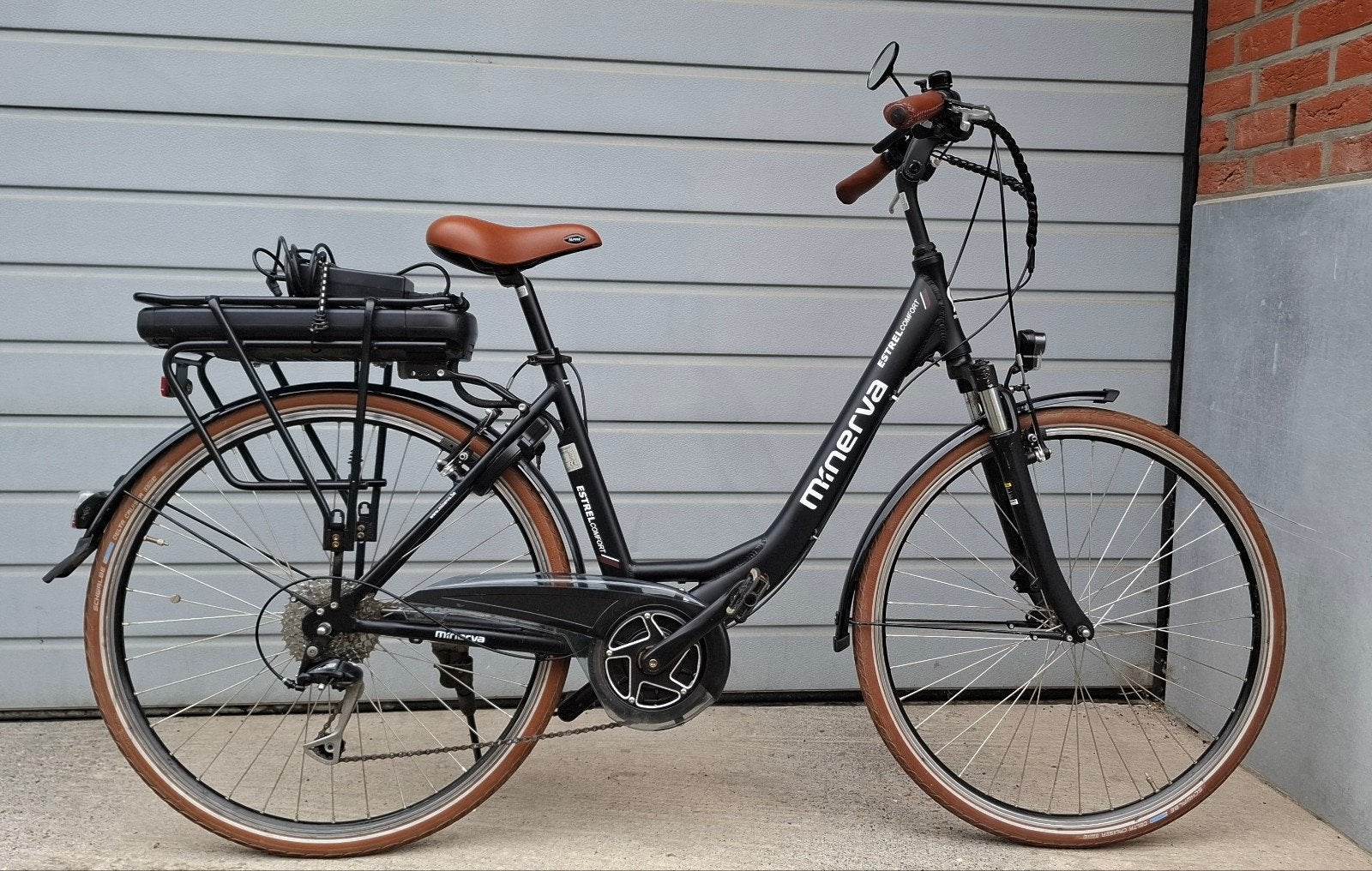 Minerva Estrel comfort E-bike, Fietsen en Brommers, Zo goed als nieuw, 51 tot 55 cm, 30 tot 50 km per accu, Ophalen