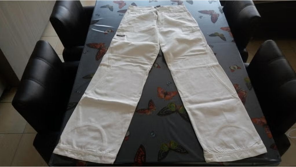 Witte Katoenen Broek (Zeer goede staat), Ophalen of Verzenden, Gedragen, Maat 46 (S) of kleiner, Wit