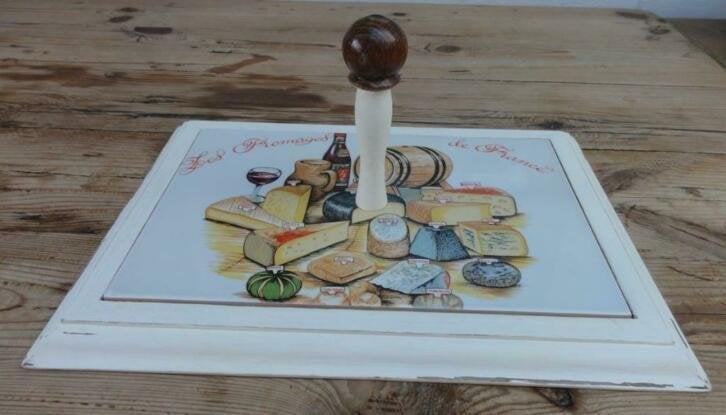 Frans brocante kaasplateaux, Les Fromages de France, Antiek en Kunst, Ophalen of Verzenden