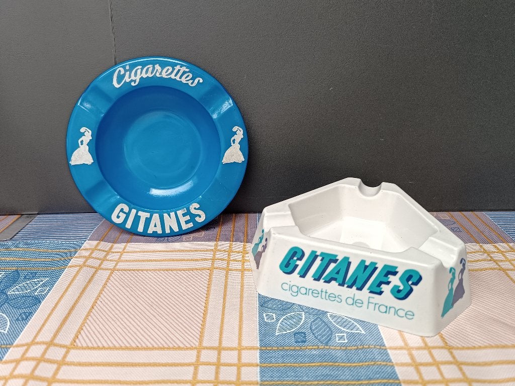 Asbak Gitanes Cigarettes - Cendrier Ashtray - Vintage Retro, Verzamelen, Ophalen of Verzenden, Gebruikt, Asbak