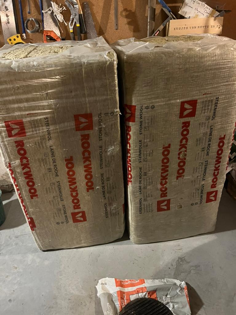 Muurisolatie rockwool 1200x600x50, Doe-het-zelf en Bouw, Isolatie en Afdichting, Ophalen, Zo goed als nieuw, Steenwol, Muurisolatie