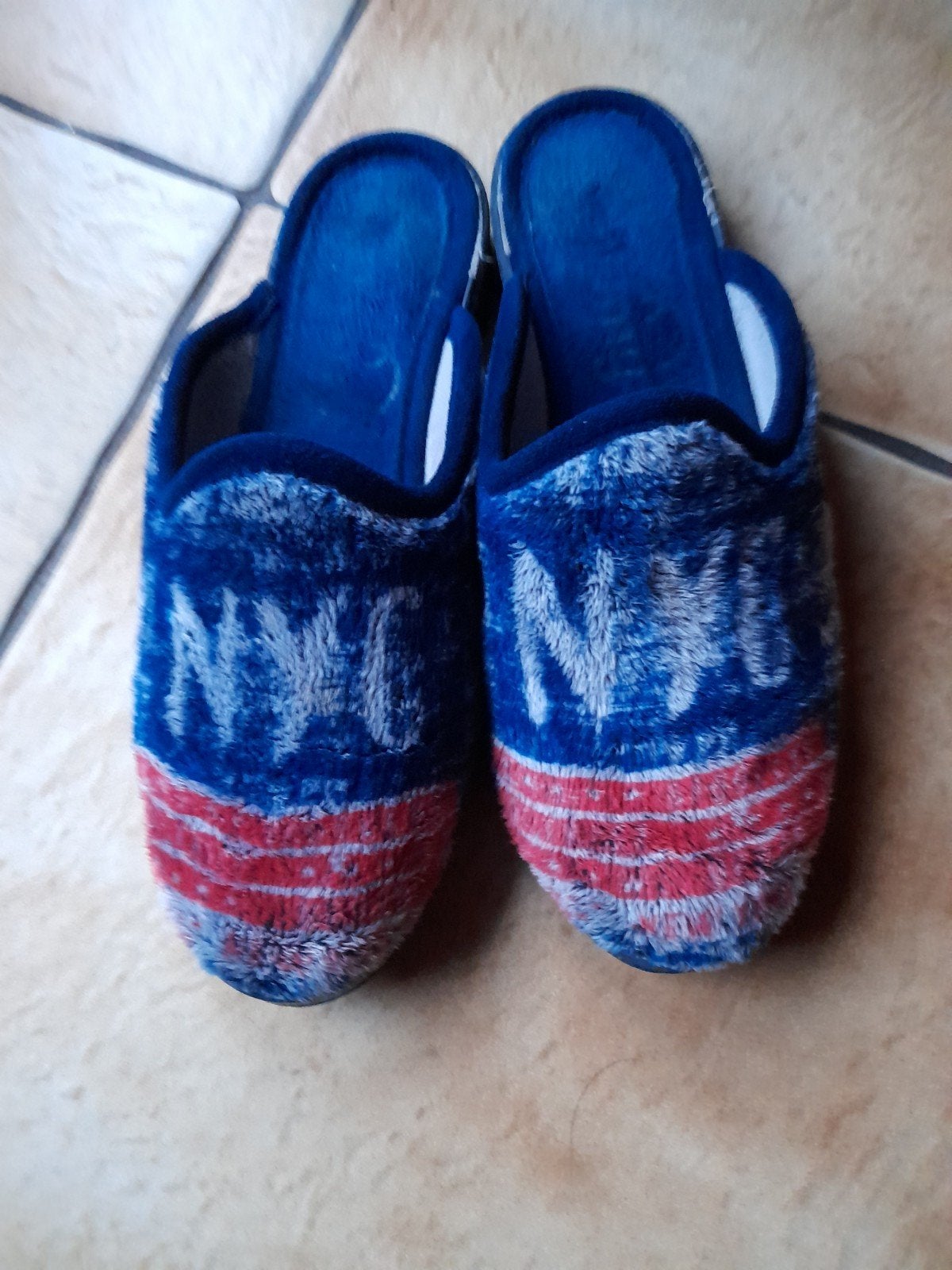 pantoffels, jongens of heren, maat 38, Kleding | Heren, Schoenen, Blauw, Ophalen of Verzenden, Zo goed als nieuw, Pantoffels of Sloffen