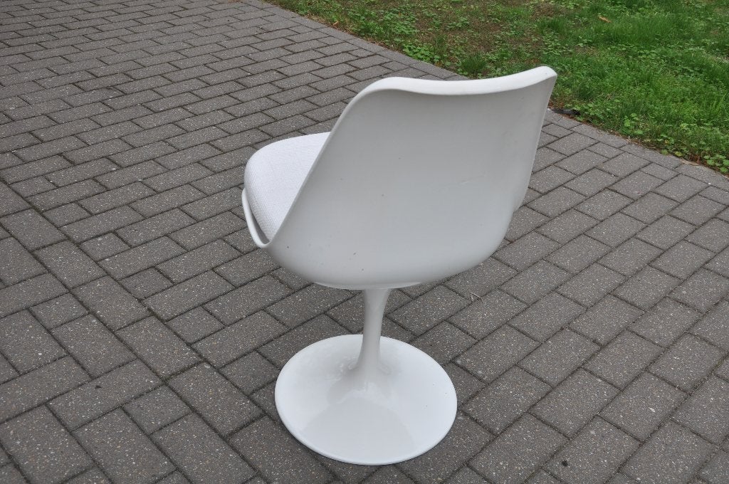 Tulip Chair van fabrikant Rudi Bonzanini, Huis en Inrichting, Ophalen, Gebruikt, Wit, Metaal