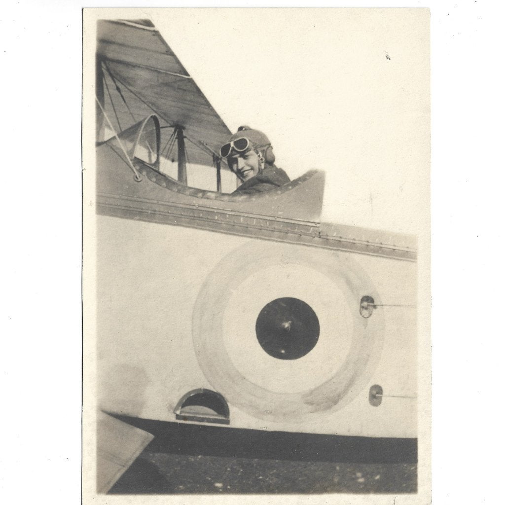 Pilote belge en biplan, Collections, Enlèvement ou Envoi, Armée de l'air, Photo ou Poster