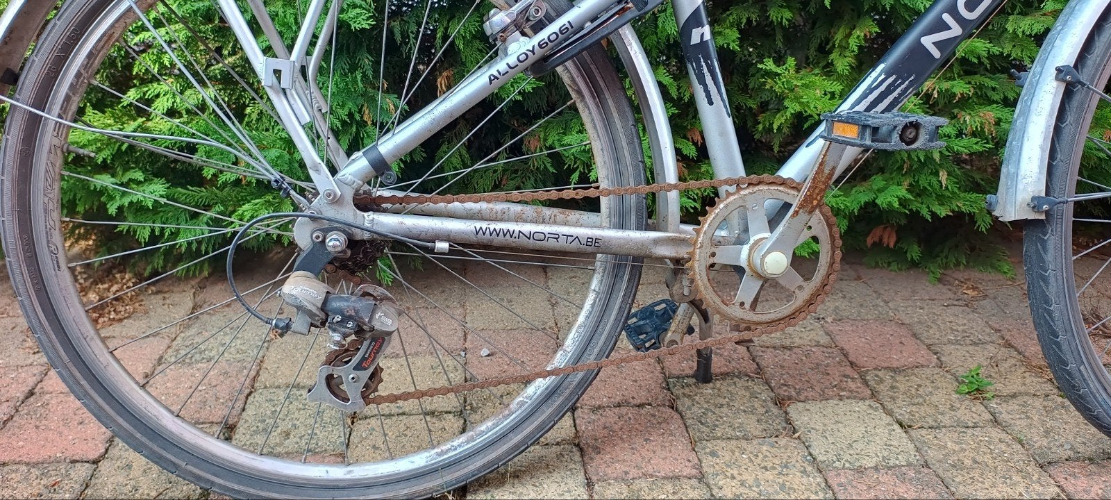 Norta aluminium jongensfiets, 26 inch, Fietsen en Brommers, Gebruikt, Velgrem, Handrem, Norta