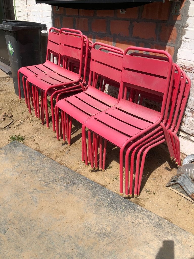 tuinstoelen, Ophalen, Gebruikt, Metaal, Stapelbaar