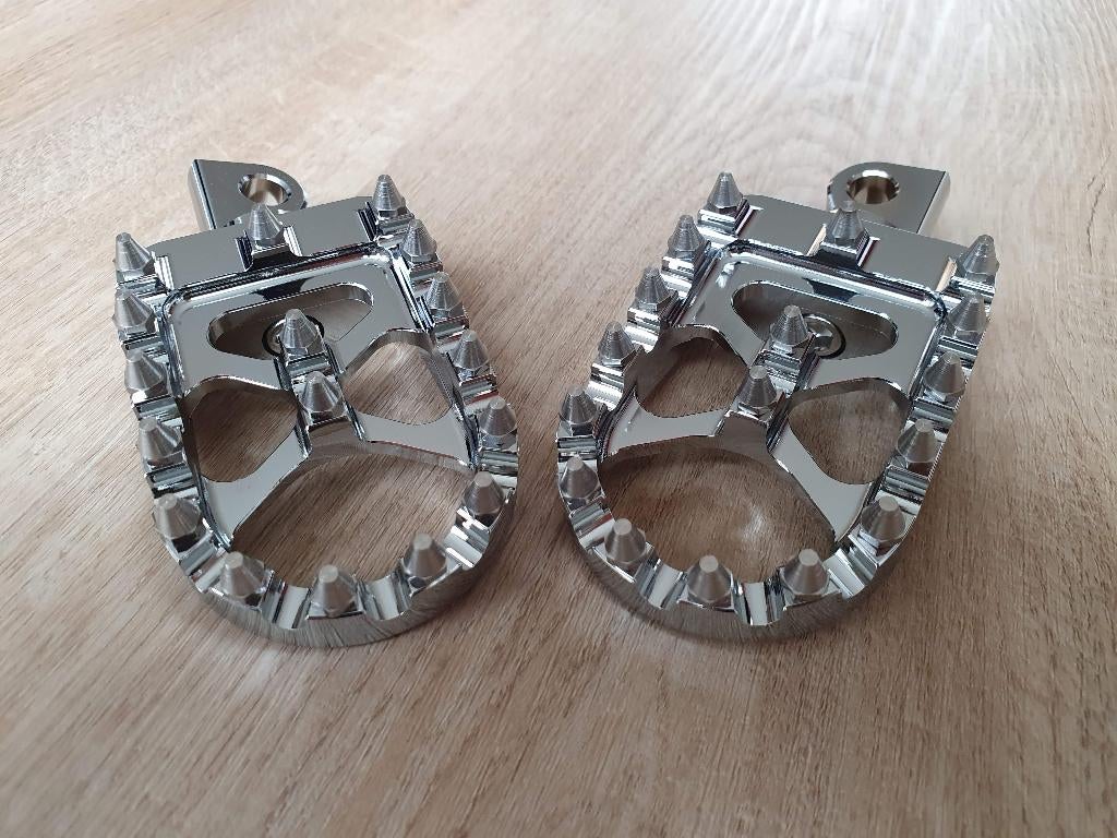Voetsteps Voetsteunen Harley MX Clubstyle chroom, Motoren, Onderdelen | Harley-Davidson, Ophalen of Verzenden, Nieuw