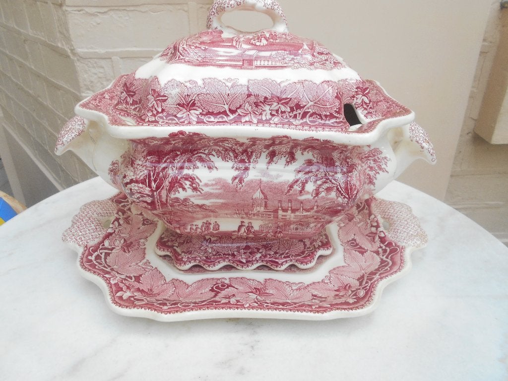 ancienne soupière faïence Mason's modèle Vista, Enlèvement