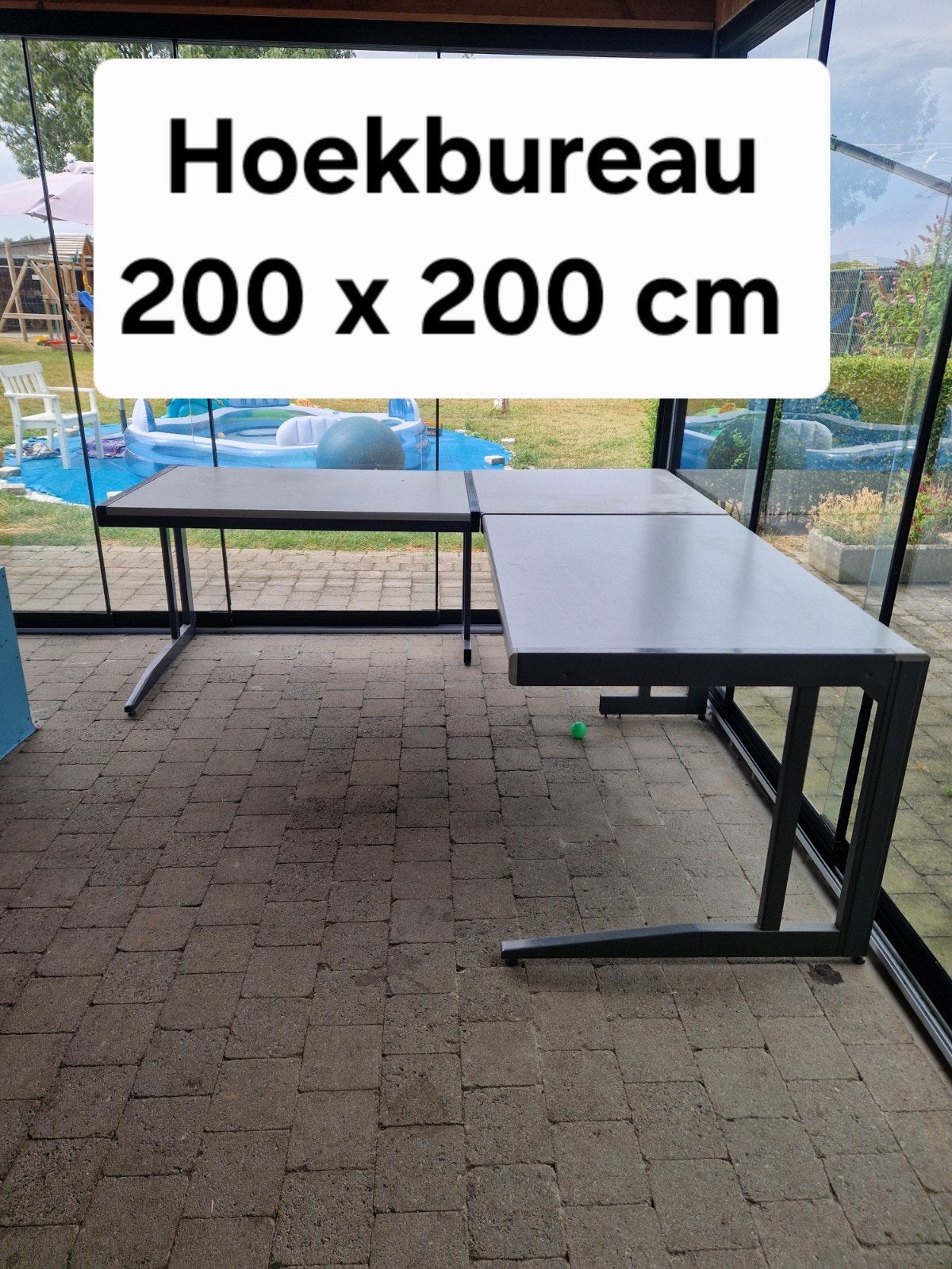 bureau hoek, Maison & Meubles, Bureaux, 200 cm, Utilisé, Démontable, 200 cm