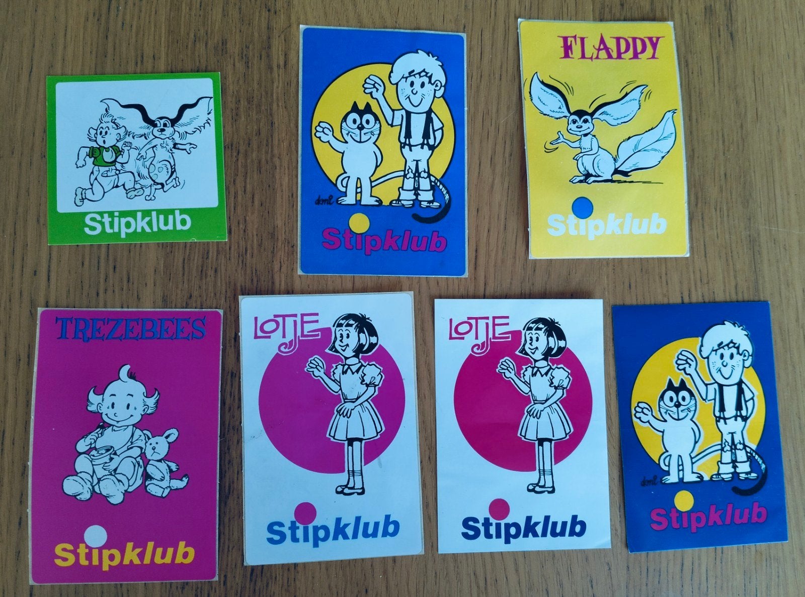 7 vintage stickers stipclub, Collections, Scoutisme, Enlèvement ou Envoi