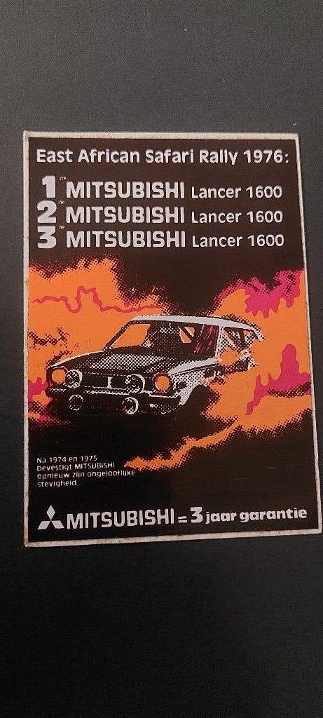 Sticker autocollant rally Mitsubishi safari 1976, Envoi, Utilisé