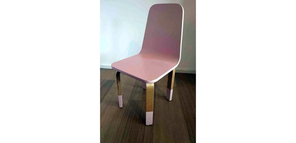 Chaise enfant design bois courbé, rose poudré, Enlèvement, Utilisé, Autres types