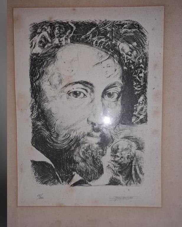 lithografie Guillaume Michiels, Ophalen of Verzenden