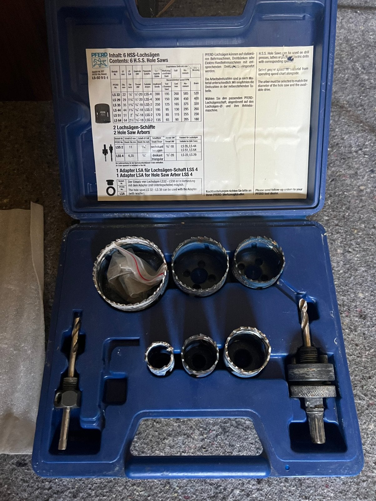 HSS klokboren set, Doe-het-zelf en Bouw, Ophalen, Gebruikt