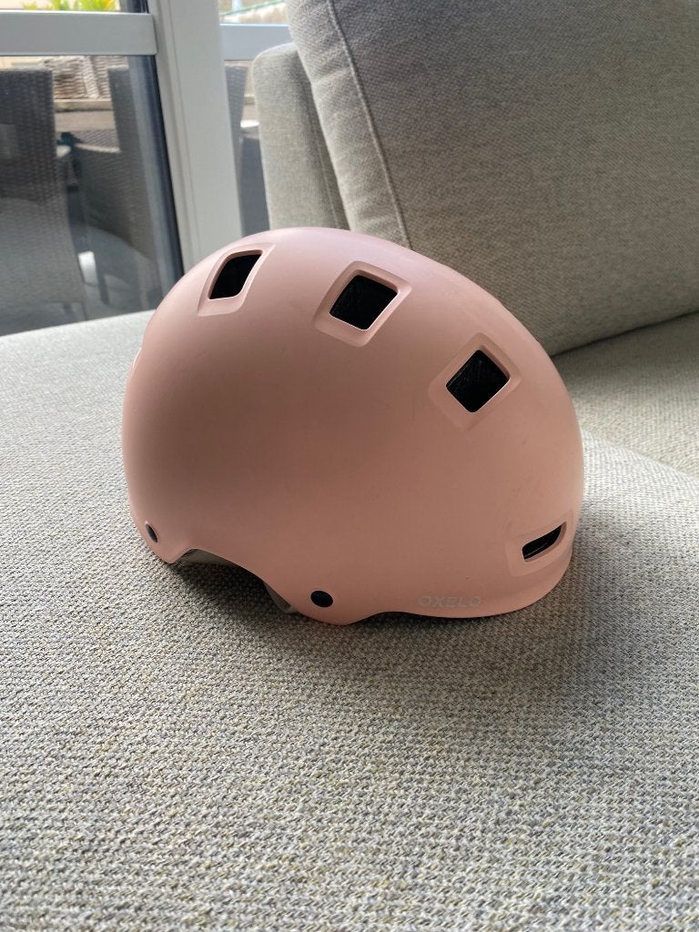 Fietshelm Oxelo (roze), Fietsen en Brommers, Fietsaccessoires | Fietshelmen, Ophalen, Zo goed als nieuw, Meisje, Oxelo