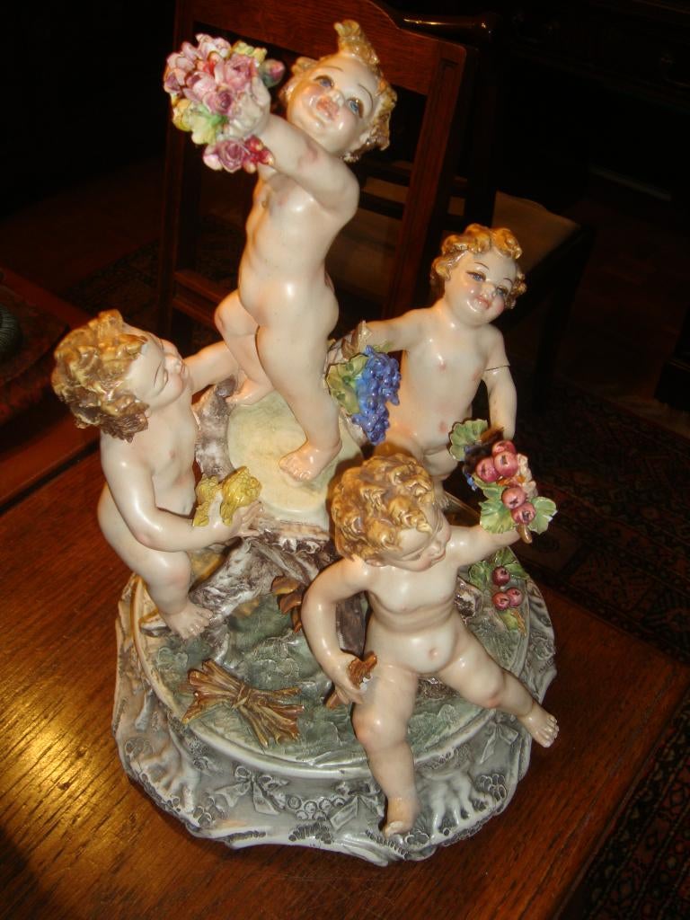 Beeldengroep in Capodimonte., Antiquités & Art, Curiosités & Brocante, Enlèvement