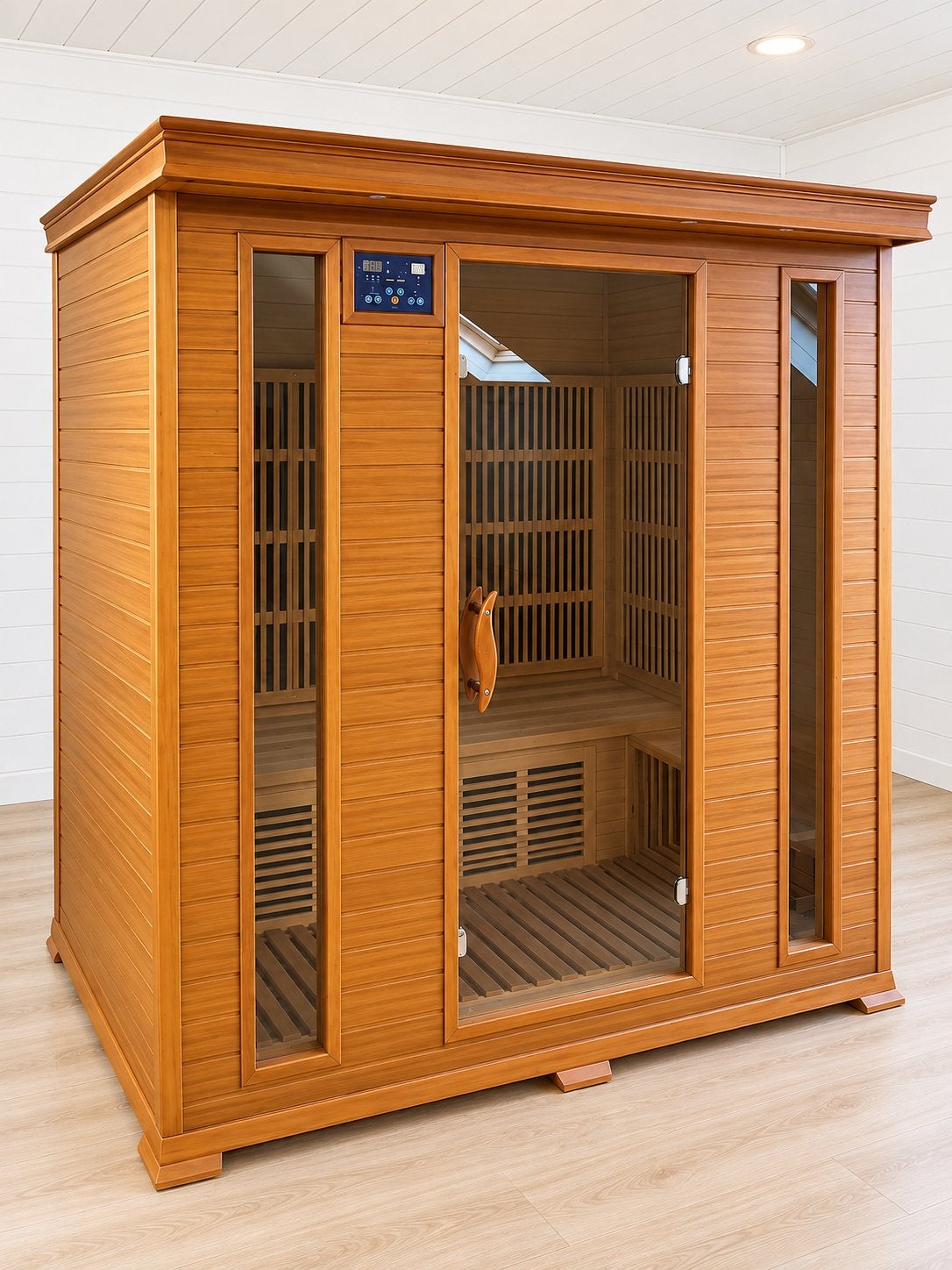 Infraroodsauna 4 personen – Canadian Red Cedar – 2100W, Ophalen, Zo goed als nieuw