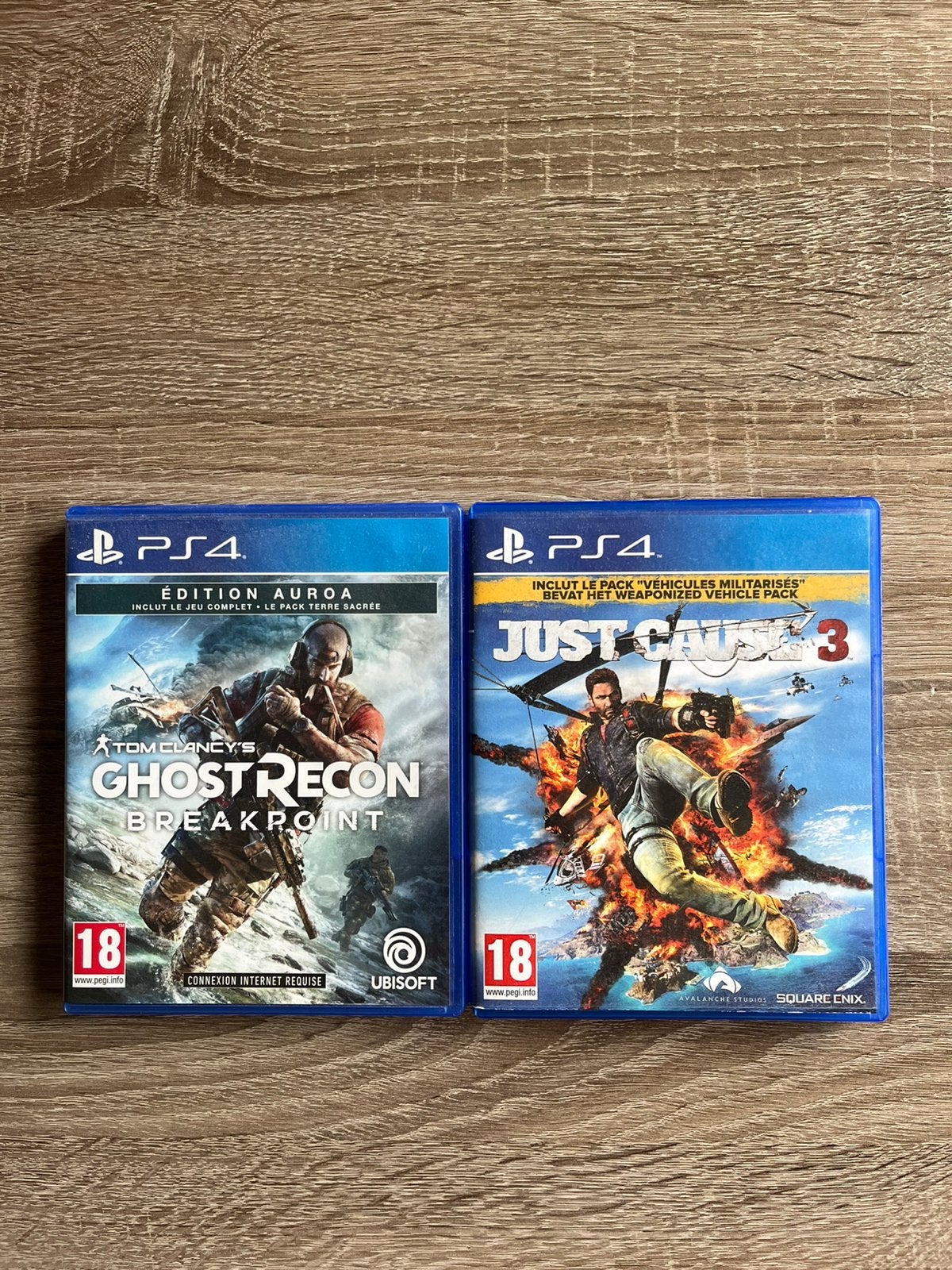 Lot deux jeux PS4 Ghost recon/just cause 3, Consoles de jeu & Jeux vidéo, Enlèvement ou Envoi, Comme neuf