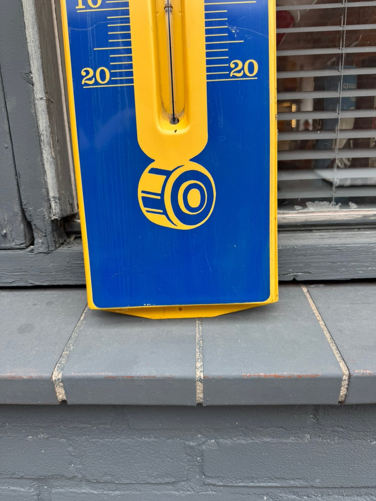 Grote MONROE reclame thermometer, Ophalen of Verzenden, Gebruikt, Reclamebord