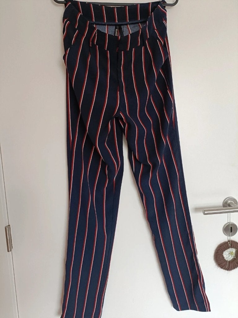 Pantalon droit rayé marine rouge blanc Elli White – S – neuf, Kleding | Dames, Ophalen of Verzenden, Zo goed als nieuw, Maat 36 (S)