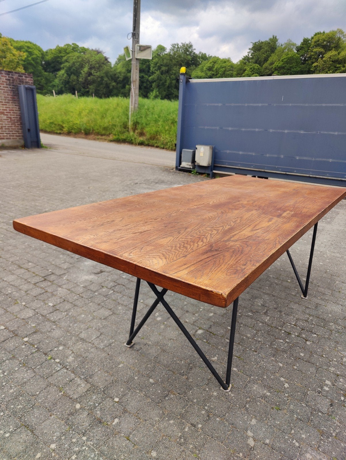Eikenhouten dienbladtafel, Ophalen, Eikenhout