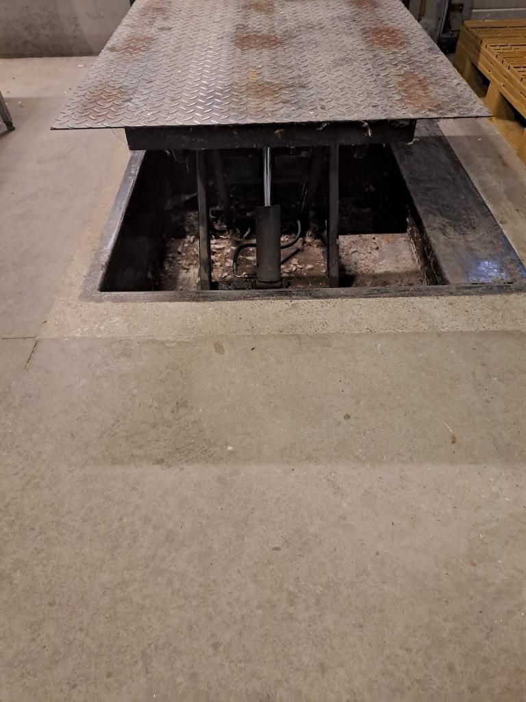 schaarlift, Ophalen