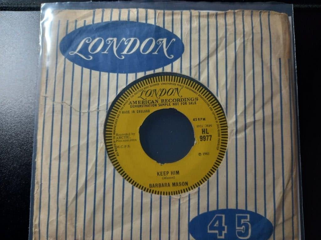 Barbara Mason - ‎Keep Him - '7 " Popcorn , Northern soul ", Housse de protection extérieure, 7 inch, Utilisé, Autres types