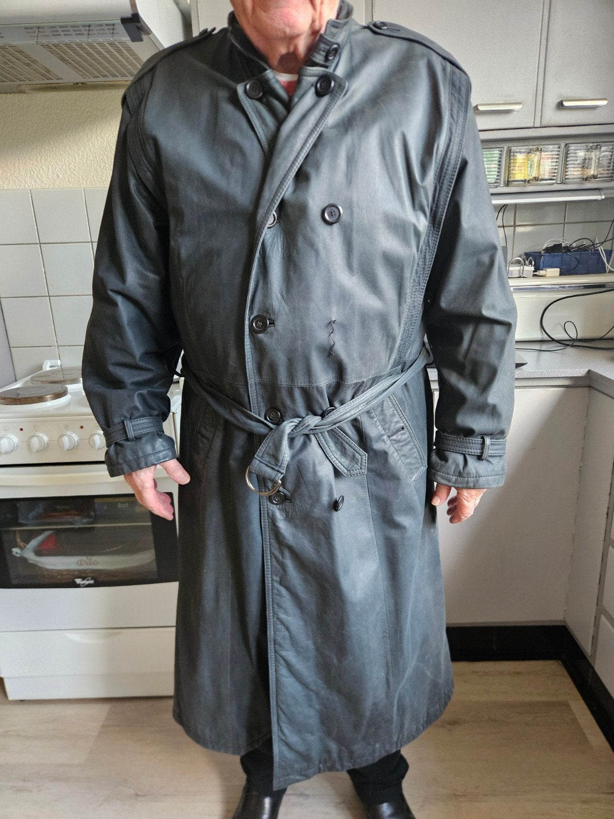 Zwart nappa lere jas, Kleding | Heren, Ophalen of Verzenden, Maat 56/58 (XL), Zwart