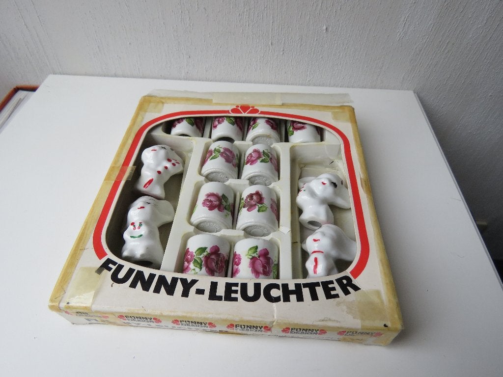 Bougeoirs Funny leuchter West Germany, Antiquités & Art, Envoi