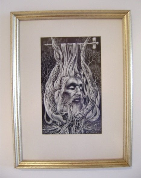 Gravure : " ORPHEUS " III , door Luc De Pauw uit 1975., Ophalen, Ingelijst, 1950 - 1999, Mythologie