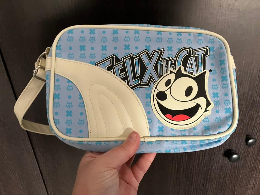 Handtas felix de cat, Handtassen en Accessoires, Tassen | Damestassen, Ophalen, Zo goed als nieuw, Blauw, Handtas