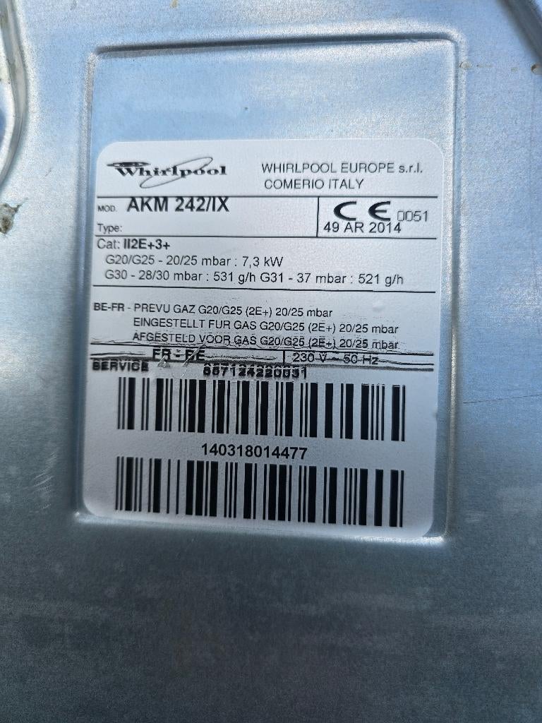 GASKOOKPLAAT - GOEDE STAAT PROPERE STAAT, Elektronische apparatuur, Kookplaten, Ophalen, Gebruikt, 4 kookzones, Inbouw