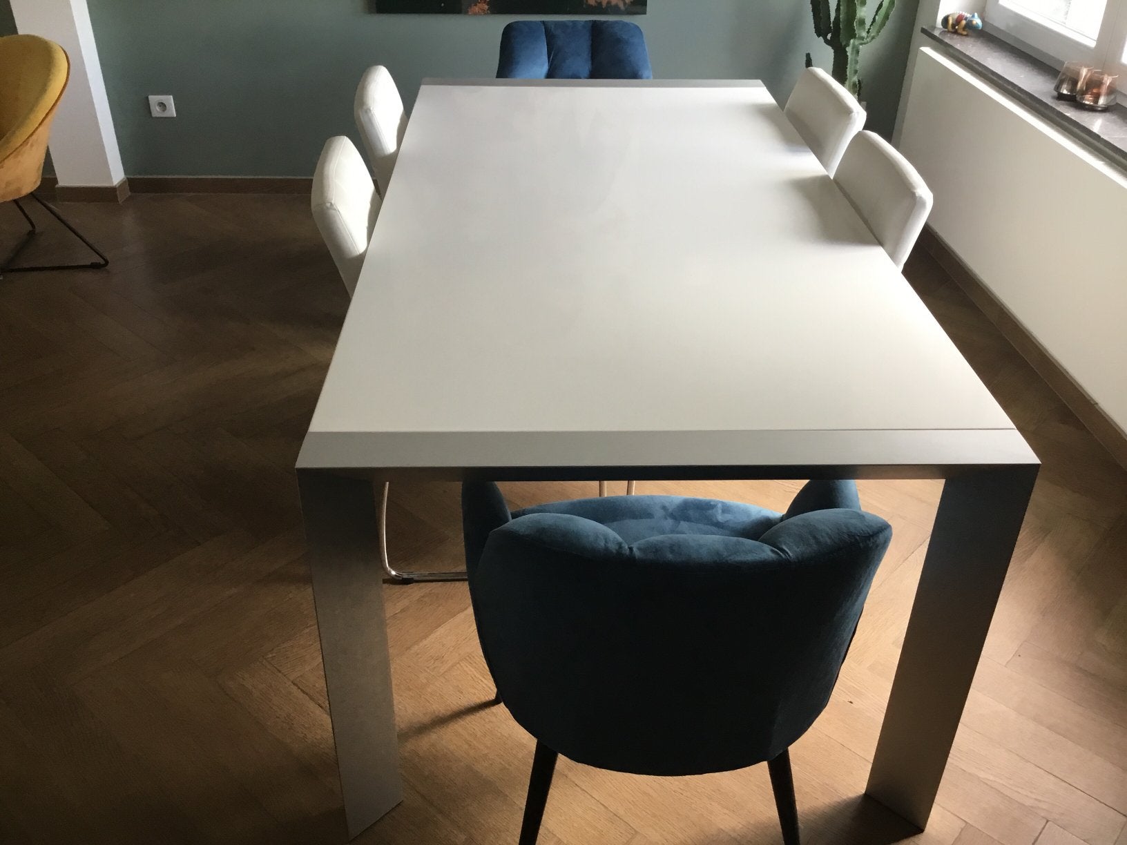Table de salle a manger + 6 chaises, Maison & Meubles, 150 à 200 cm, Utilisé, 50 à 100 cm, Enlèvement ou Envoi
