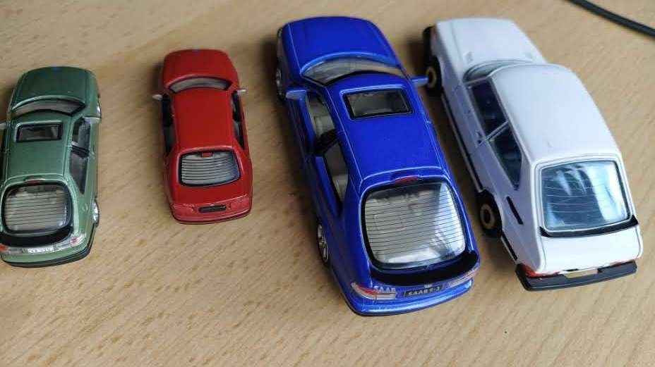 4 x SAAB schaalmodellen, Ophalen of Verzenden, Zo goed als nieuw, Overige merken