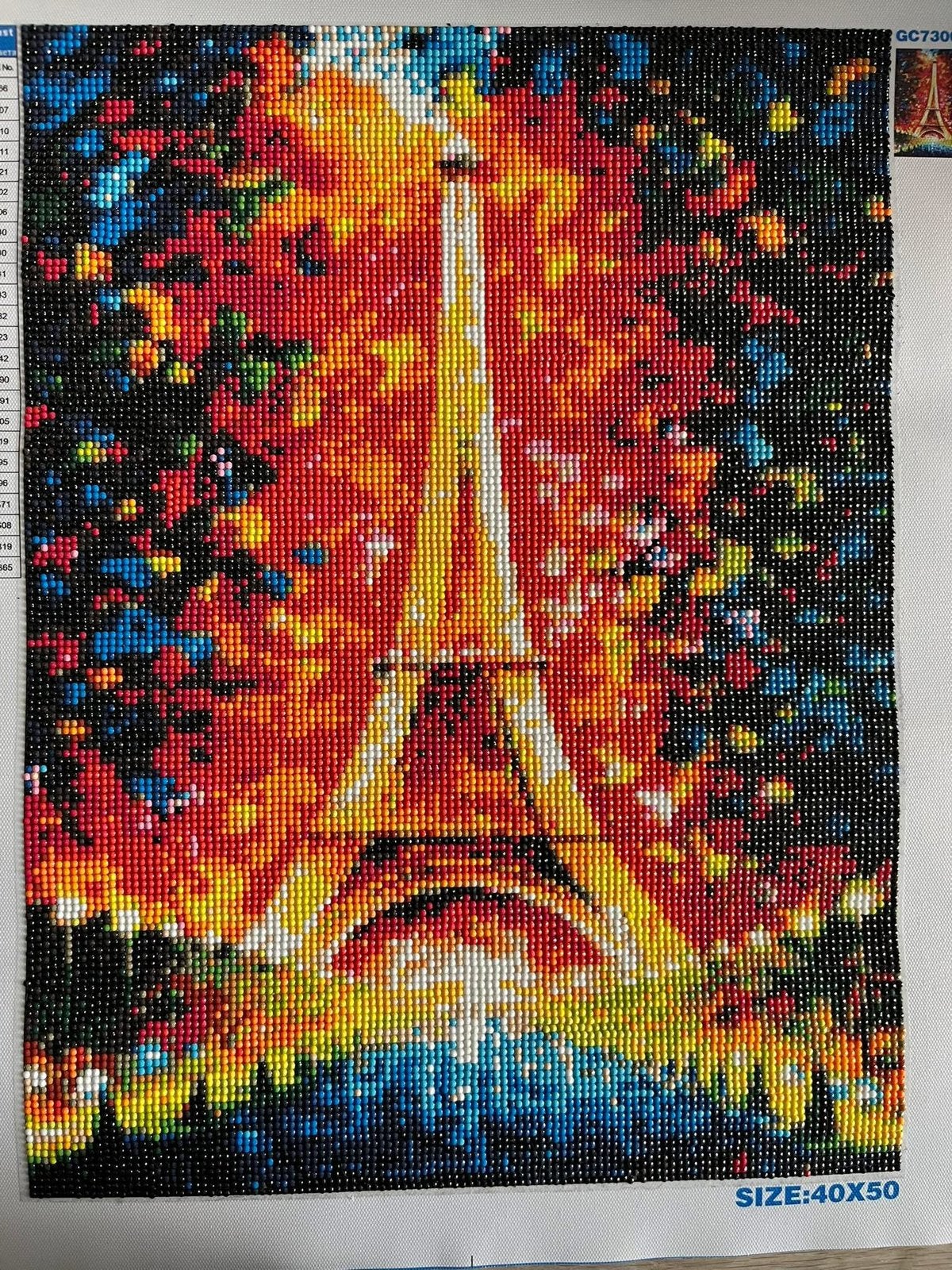 Diamond painting Tour Eiffel multicolore – 40  50 cm, Hobby & Loisirs créatifs, Enlèvement ou Envoi, Comme neuf