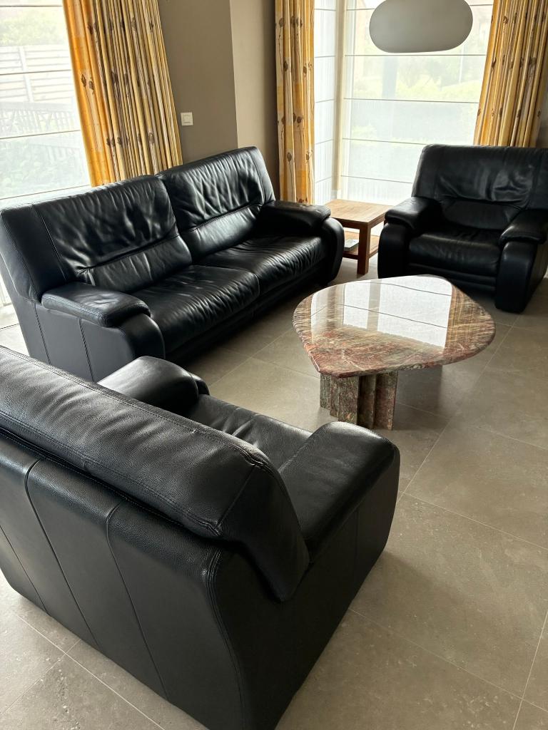 Lederen salon, Ophalen, Gebruikt, Tijdloos, 200 tot 250 cm