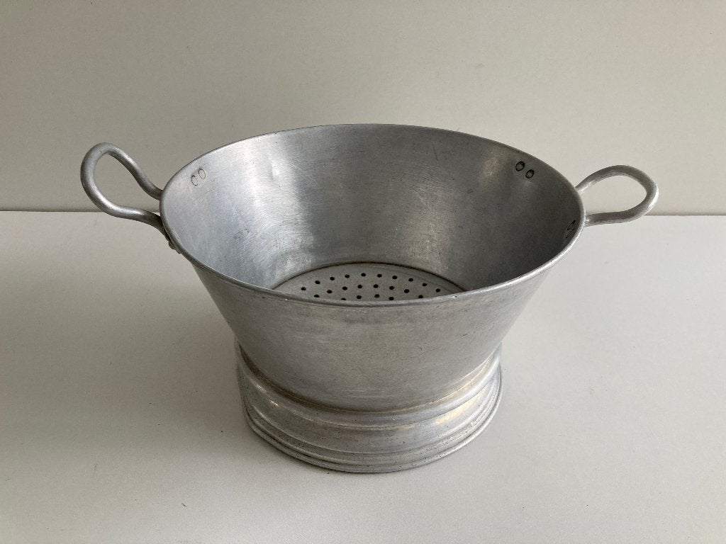 Antiek / vintage vergiet / zeef in aluminium, Ophalen of Verzenden