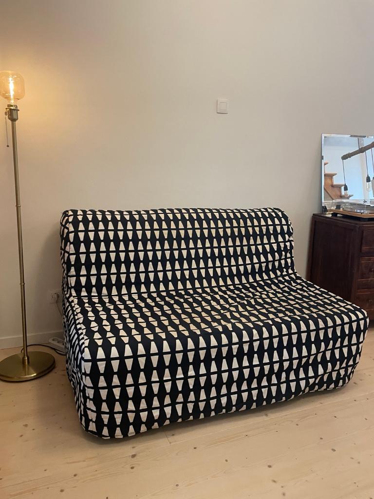Clic-Clac - Canapé lit - Sofa convertible, Noir, 140 cm, Enlèvement, Utilisé